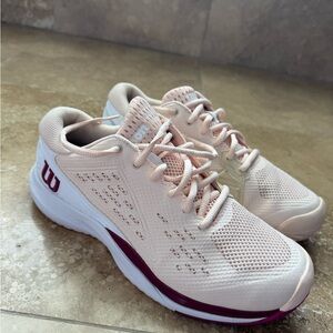Wilson Women's Light Pink and White Athletic Shoes